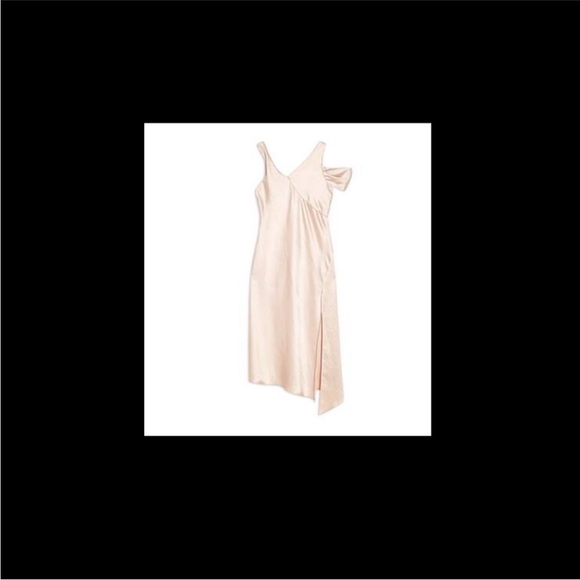 NWOT - Topshop - Pink Asymmetrical Twisted Strap Dress - US 6 / UK 10 - Picture 5 of 7